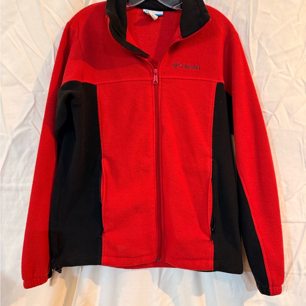 Columbia Red and Black Fleece Jacket